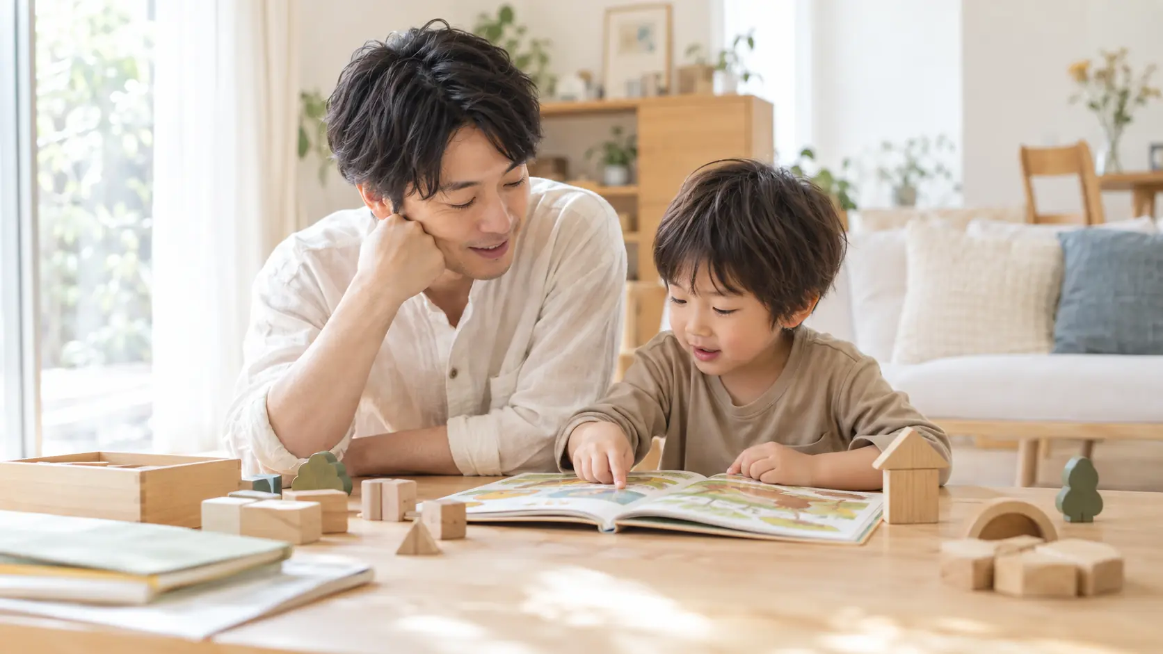 親子で一緒に学ぶ様子